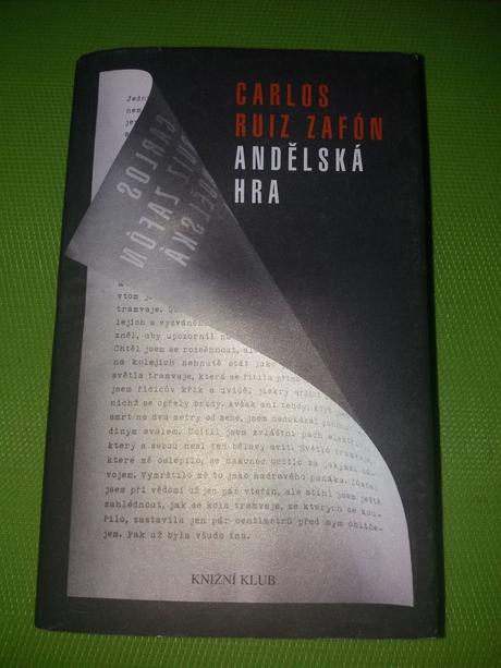 Kniha andělská hra, carlos ruiz zafón, 