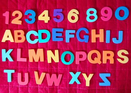 Pěnová čísla a písmena, 