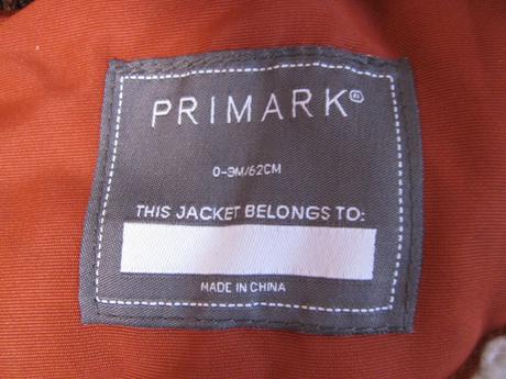 Zimní chlapecká bunda s kapucí vel.0-3 měs., primark,62