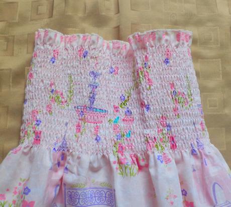 Dívčí šaty - růžové s princeznami - žabičkování, disney,122