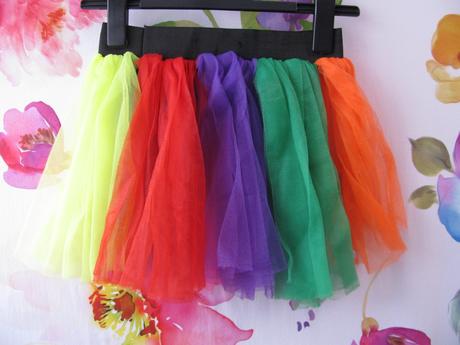 Dívčí taneční tylová barevná sukně, redstar,146