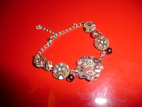 Náramek bižuterie motýl klíč,