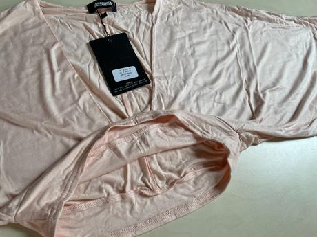 Nový růžový / nude crop top, vel m, missguided, m