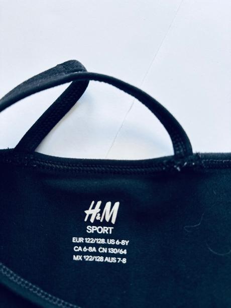 Tílko černé sportovní - v.122/128, h&m,122