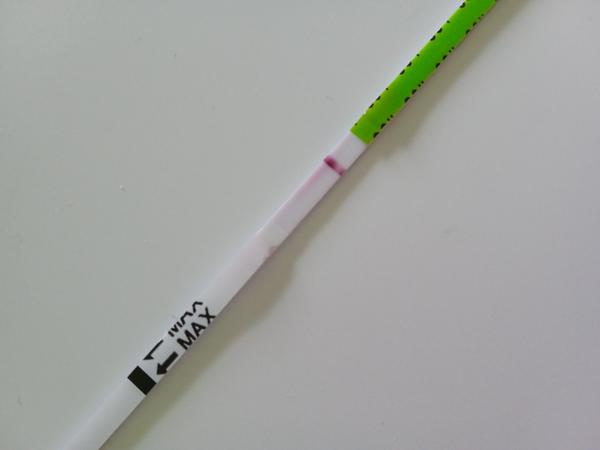 Těhotenský test Pepino. Je vidět slabá čárka?