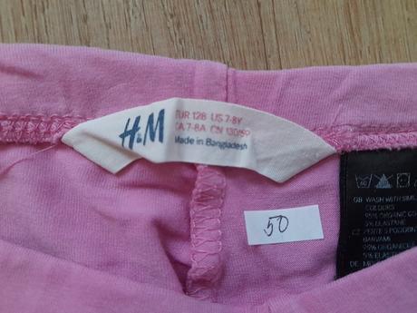 2 x tričtvrteční legíny, vel 122/128, h&m,122