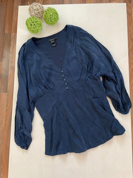 Temně modrá jako hedvábná halenka, vel l/xl, mang, mango,l