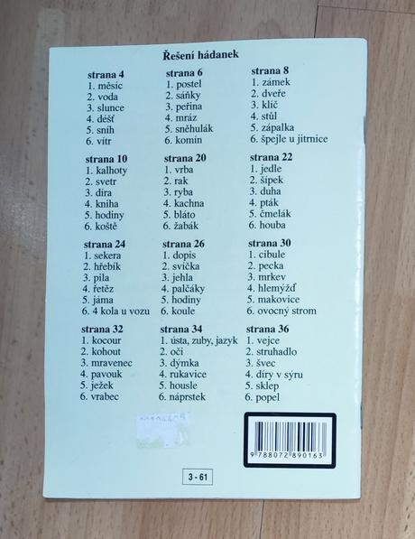 Pracovní sešit hádej, hádej, hadači, 