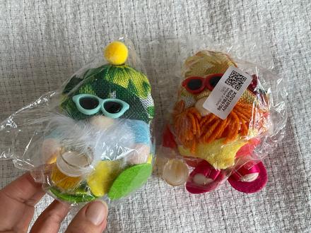 2x nový party skřítek s pivem a slunečními brýlemi, 
