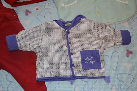 Fialový oteplený kabátek, , 68