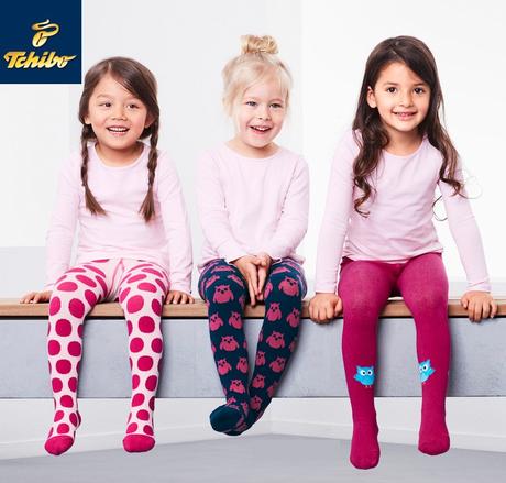 Dívčí džínové šaty tchibo + 3pack punčocháče, tchibo,122 / 128