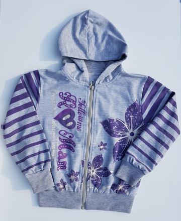 L60 dívčí bavlněná mikina s kapucí vel. 122, 122