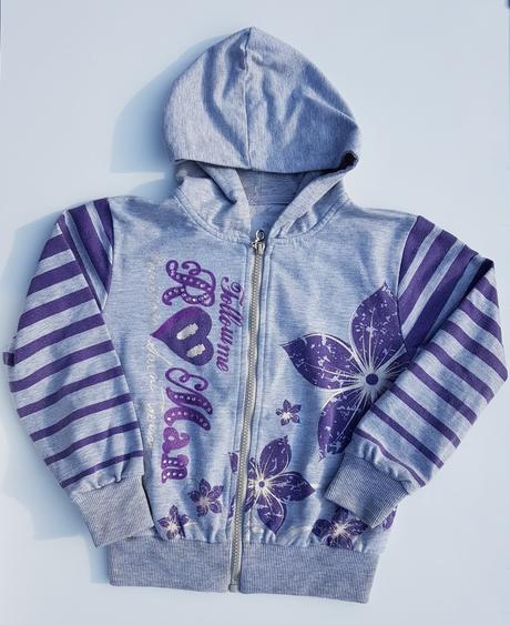 L60 dívčí bavlněná mikina s kapucí vel. 122, 122