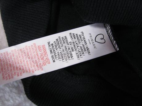 Tmavě modrá mikina s kapucí s nápisy, primark,92