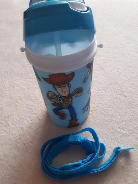Toy story, příběh hraček - láhev na pití s brčkem,