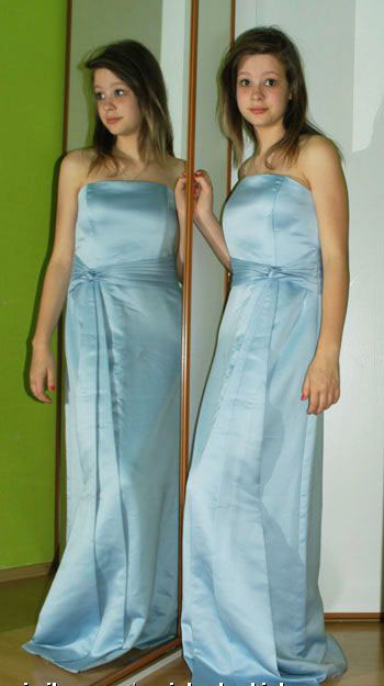 Společenské plesové modré dlouhé šaty, bhs,38