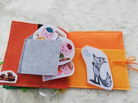 Quiet book tři prasátka,