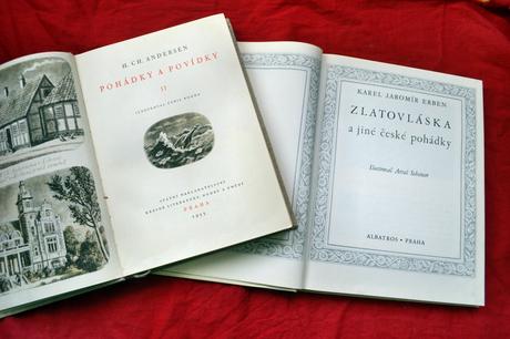 2x retro knihy pohádky,erben a andersen, 
