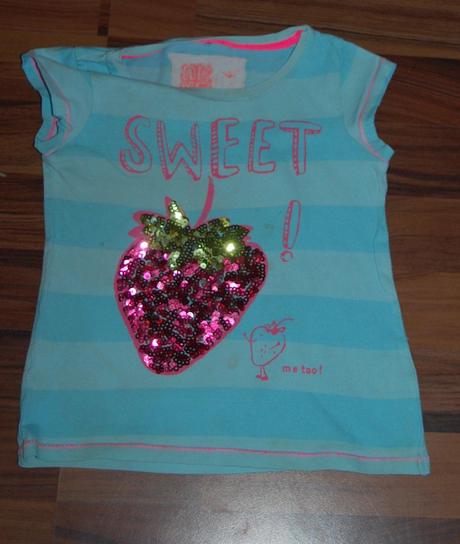 Pruhované tričko s jahodou, next,98