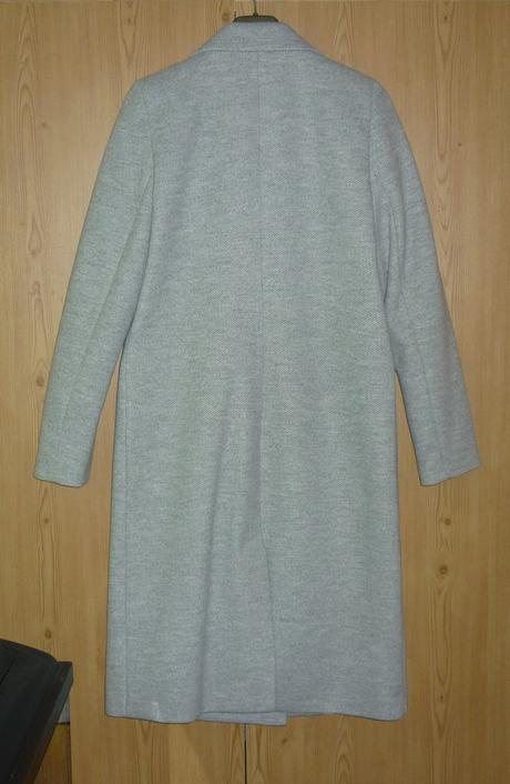 Šedý dámský vlněný kabát edan, s