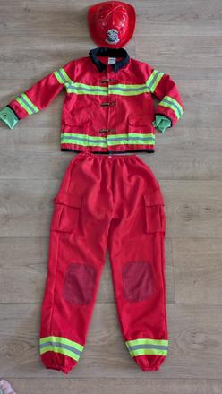Ka307 karnevalový kostým hasič vel. 8 - 10 let,