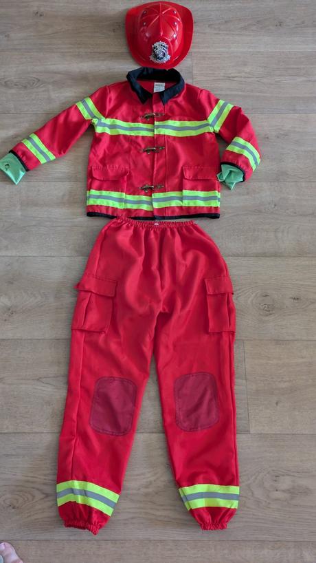 Ka307 karnevalový kostým hasič vel. 8 - 10 let,