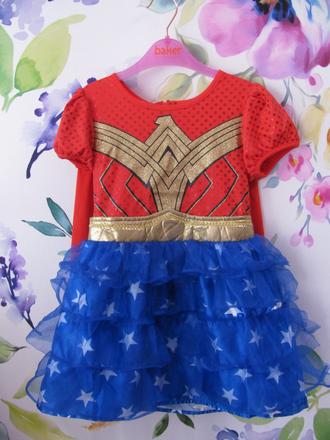 Kostým - šaty s pláštěm wonder woman,