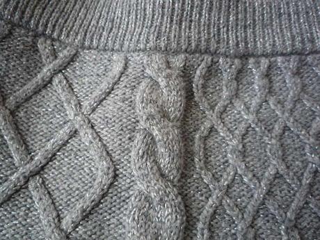 Pletená teplá sukně šedo-stříbrná h&m 134-140, h&m,134