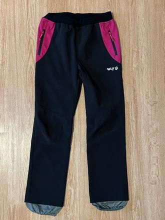 Dívčí softshellové kalhoty - wolf, vel. 134, wolf,134