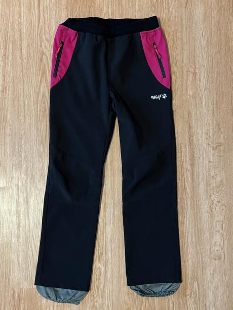 Dívčí softshellové kalhoty - wolf, vel. 134, wolf,134