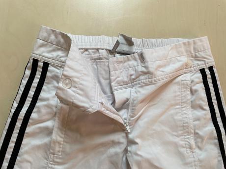 Bílé kraťasy s pruhy a sítí, vel xs/s, adidas, adams,s