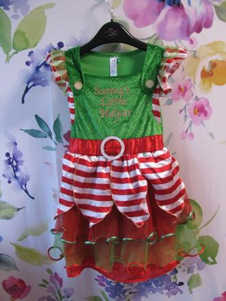 Vánoční šaty-malá santova pomocnice, 128