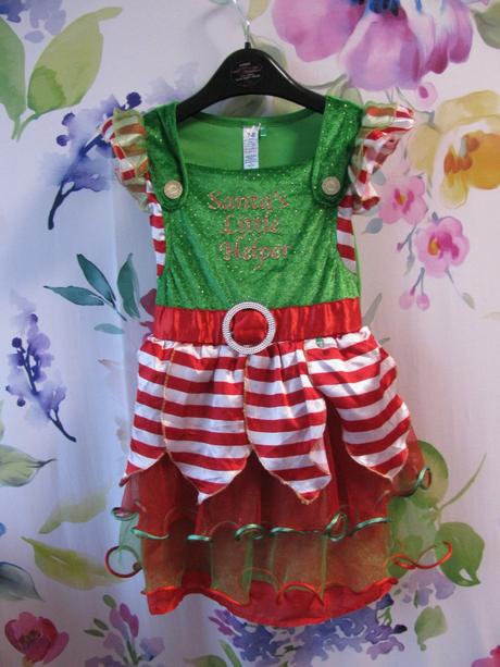 Vánoční šaty-malá santova pomocnice, 128