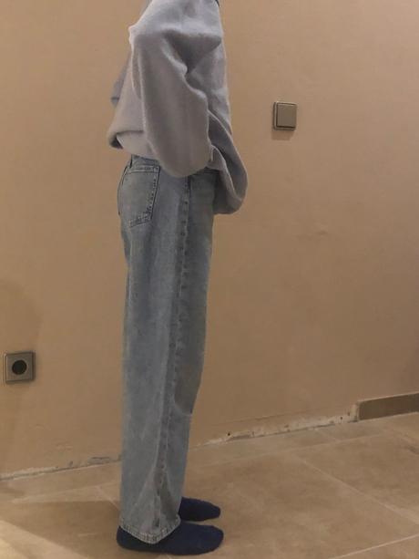 Dziny siroke h&m wide leg high waist 146, h&m,146