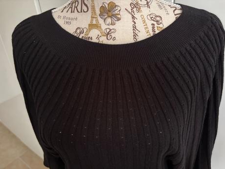 Černé šaty s netopýřími rukávy xs h&m, h&m,xs