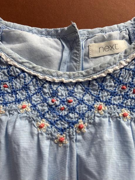 Ob/ šaty bledě modré - v. 5/6 let zn. next, next,116