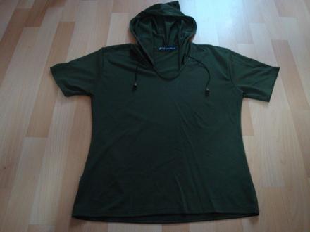 Tričko khaki s kapucí, vel. xl, xl