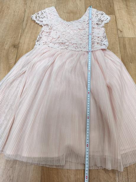 Šaty s krajkou růžové, h&m,140