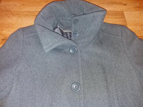 Šedý kabátek s podšívkou new look vel. 44, new look,44