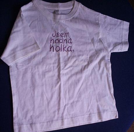 Triko - jsem hodná holka - vel.cca.122, 122