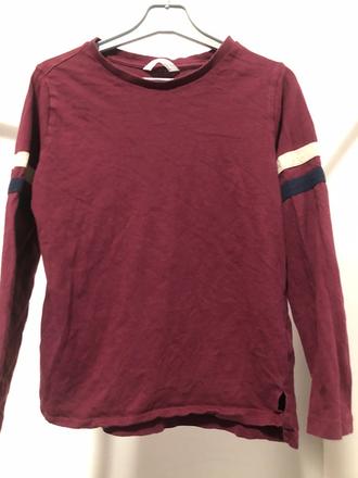 Vínové tričko s pruhy, 128