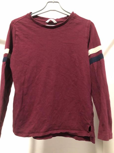 Vínové tričko s pruhy, 128