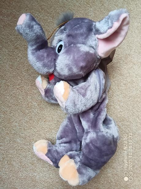 Batoh šedý salon "hračky s úsměvem", 