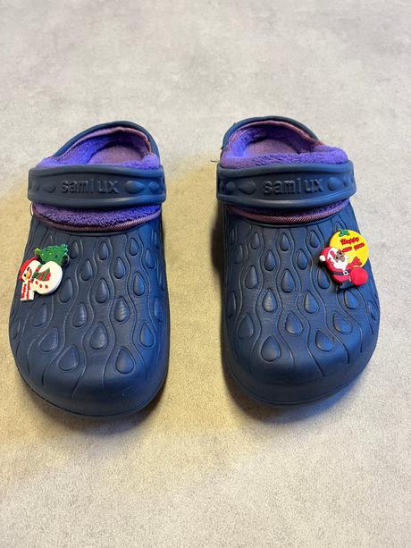 Dámské clogsy samlux s kožíškem modré velikost 37, samlux,37