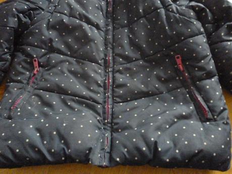 Puntíkatá zimní bunda 4 r, john lewis,104