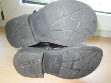 Teplé lakované kozačky, s kožíškem nelli blu, nelli blu,25