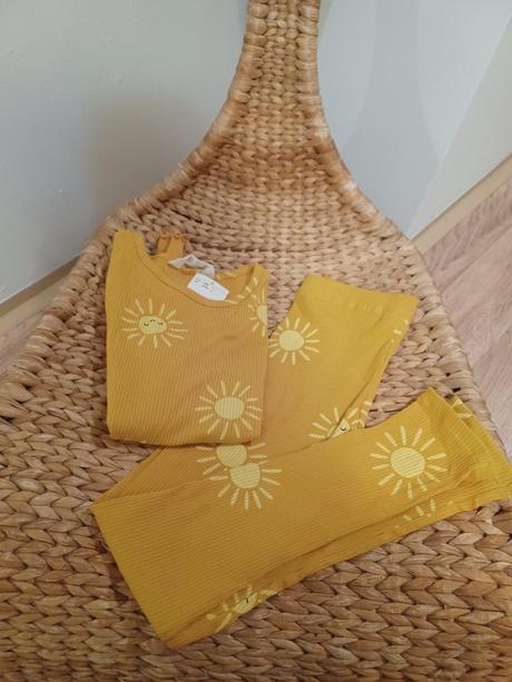 Bavlněný komplet h&m sluníčka, h&m,134 / 140