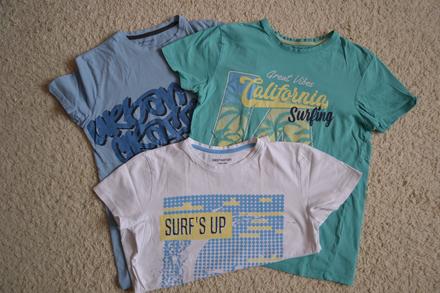 3x bavlněné tričko krátký rukáv - cena za vše, 158