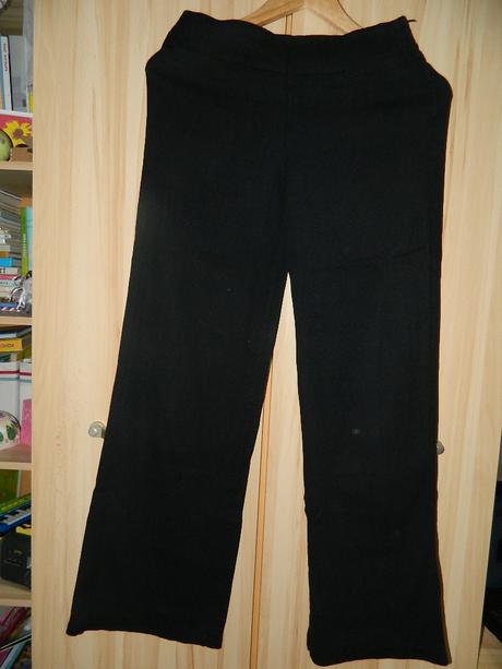 Černé široké kalhoty, h&m,34
