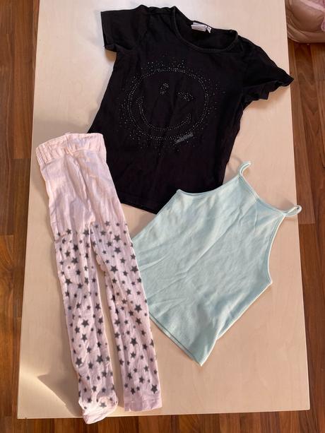 Set triko, tílko a punčošky, vel cca 134/140, 9-10, 140